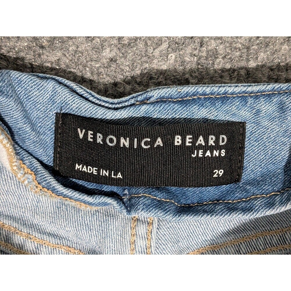 Veronica Beard Jeans Womens 29x26 Crosbie Wide Crop Denim Blue - Picture 3 of 9